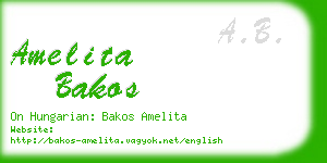amelita bakos business card